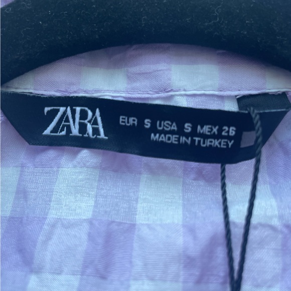 Rare! Zara Lavender Shoulder Pad Sleeveless Crop Blouse - Picture 4 of 6